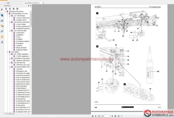 Liebherr Machine Crane Full Shop Manual DVD10