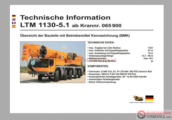 Liebherr Machine Crane Full Shop Manual DVD3
