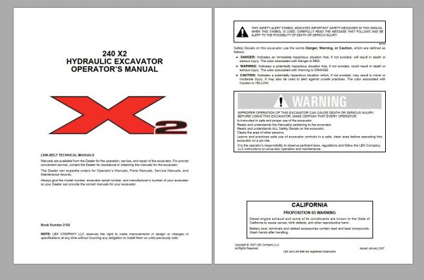 Linkbelt 941 GB DVD Full Shop Manual Part Manual Schematic Circuit 8