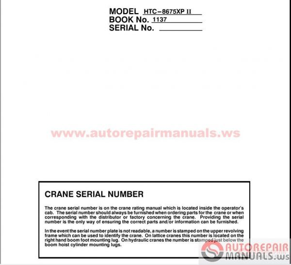 Linkbelt All Set Operating Service and Maintenance Manual2