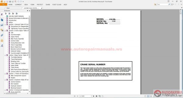 Linkbelt All Set Operating Service and Maintenance Manual5