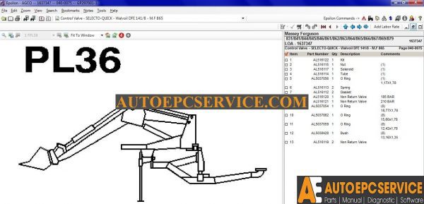 MASSEY FERGUSON Europe Parts Catalog 0320154 1