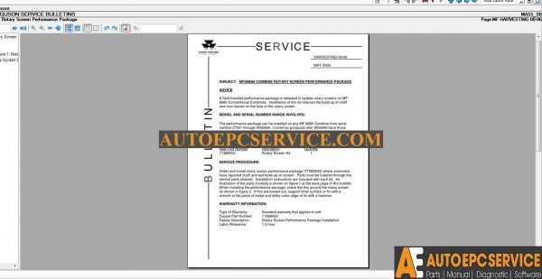 MASSEY FERGUSON North America Service Manuals 032015 Full Keys4