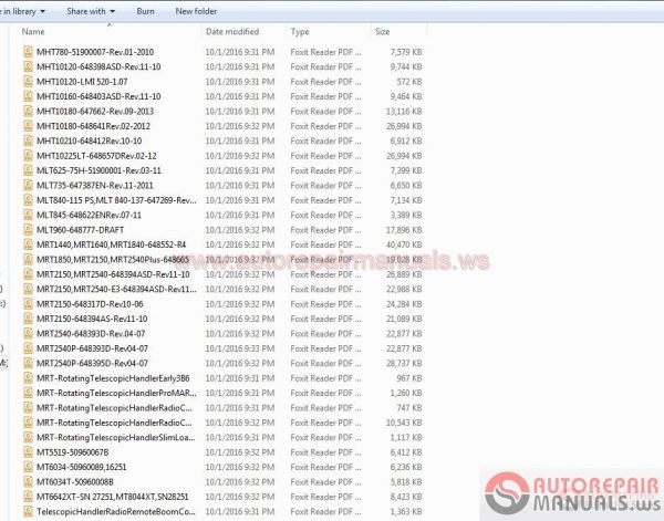 Manitou Full Set Parts Manuals Operator Manuals6