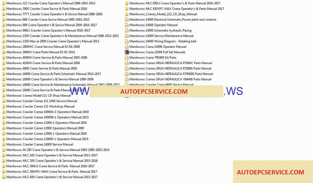 Manitowoc Cranes Full Set Manual DVD1SP8Nd