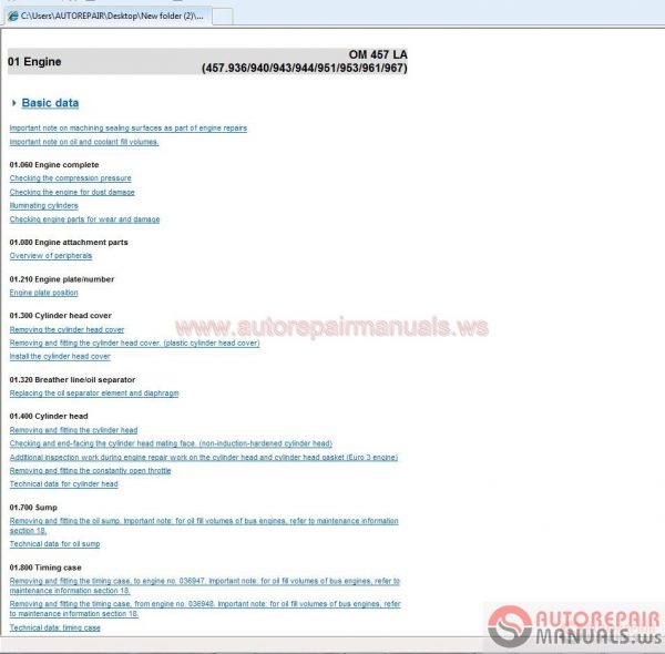 Mercedes OC 500MBC Euro 45 Workshop information5