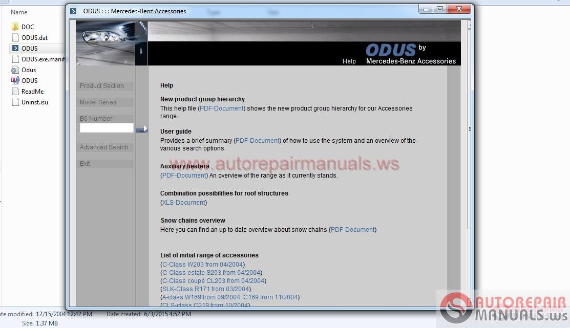 Mercedes Odus Accessories & Collection 2004