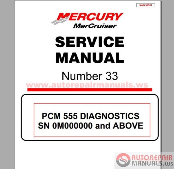 Mercury Mercruiser Marine engines Service Manuals CD2