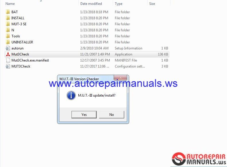 Mitsubishi MUT III PRE PRE17121 00 1220172