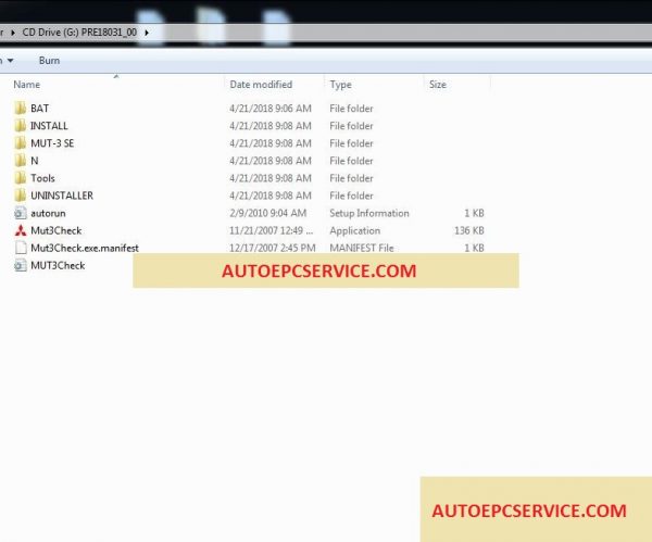 Mitsubishi MUT III PRE PRE 18031 00 0320181 1