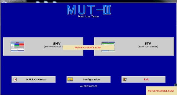 Mitsubishi MUT III PRE PRE 18031 00 0320182 1