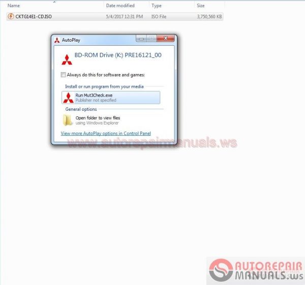 Mitsubishi MUT III PRE16121 00 Diagnostic Software 0220171