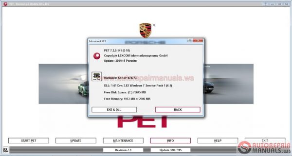Porsche PET 73 Update 4210 052017 Full Instruction3