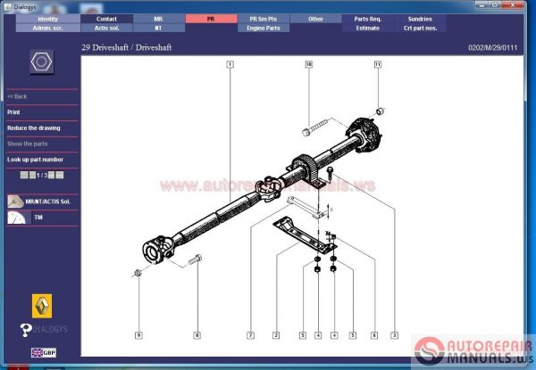 Renault Dialogys v470 012018 Full Spare Parts and Manuals9 1