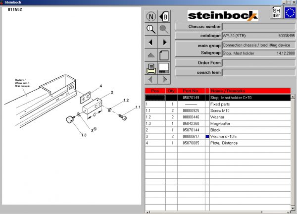 STETI EPC Steinbock Forklifts v3.6 2003 Spare Parts Catalog 54c1e0649c4ca4ff6a
