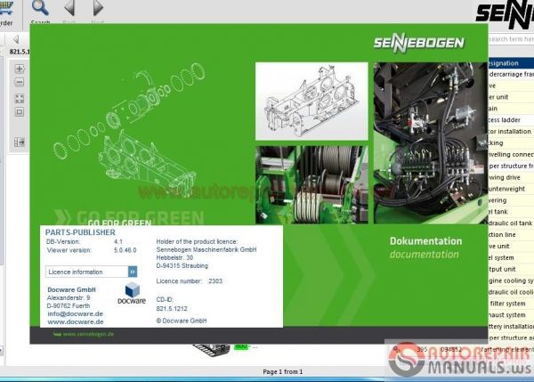 Sennebogen 82151212 Model WorkShop Manual DVD5
