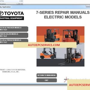 TOYOTA Forklift Truck Full Set Manual DVD7