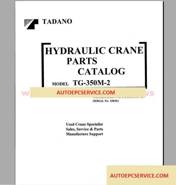 Tadano Mobile Cranes Parts Catalog3