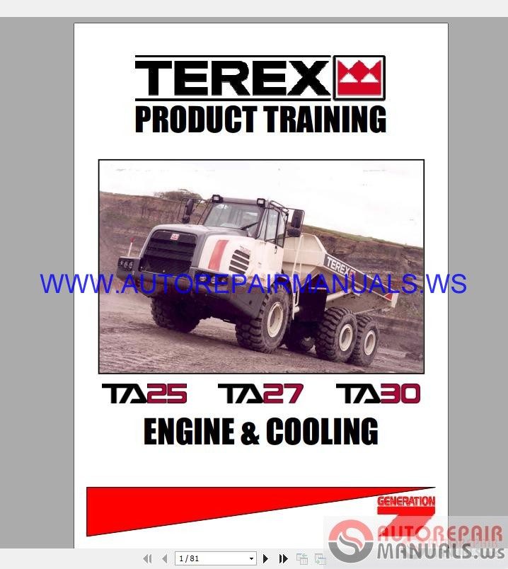 Terex Articulated Truck Full Set Manual DVD7
