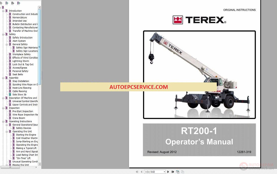 Terex Crane Full Set Manual DVD8