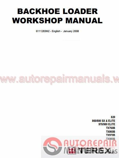 Terex Full Shop Manual DVD8
