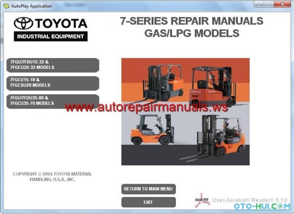 Toyota Forklift 7 Series Repair Manuals 2