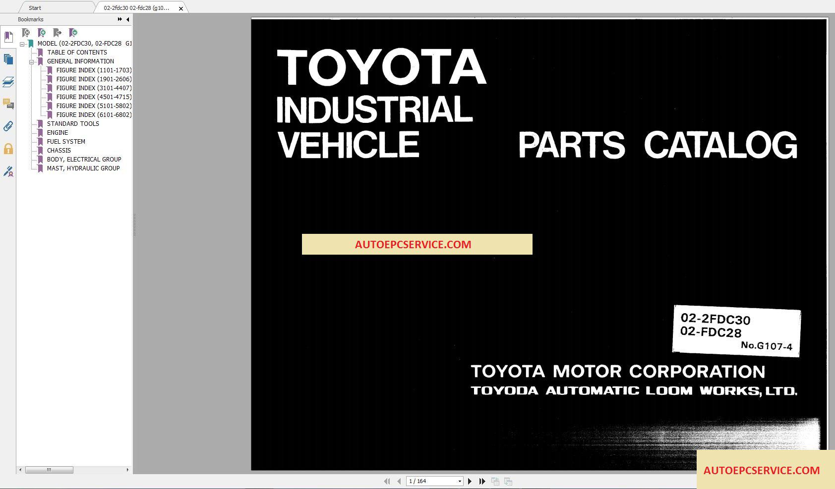 Toyota Forklift Equipments Parts Catalog CD2 1