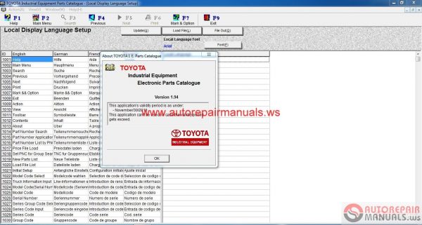 Toyota Industrial Equipment EPC v194 092015 10