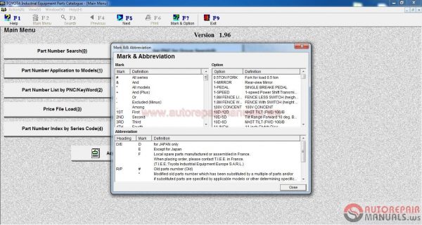 Toyota Industrial Equipment EPC v196 012016 Full Instruction Serial10