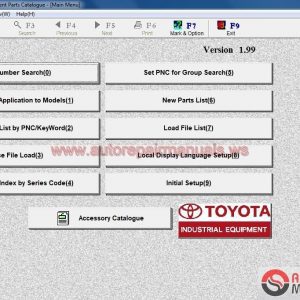 Toyota Industrial Equipment EPC v199 062017 Full Instruction Serial5