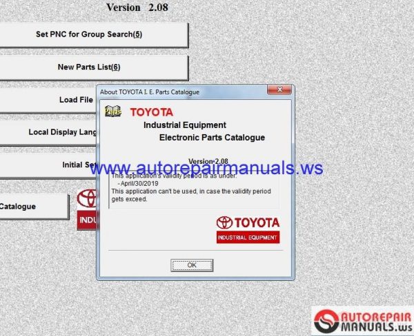 Toyota Industrial Equipment EPC v208 022018 Full Instruction Serial6