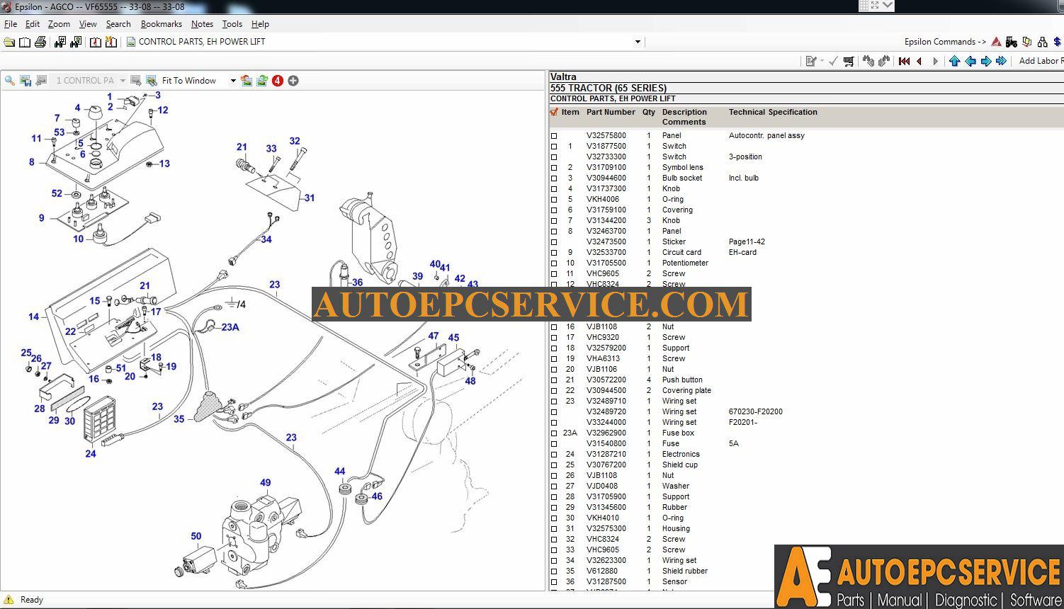 VALTRA Epsilon UK Parts Books 102017 Full Instruction Keys5 1