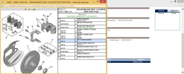 VMware Peugeot Service Box SEDRE 11.2013 Spare Parts Catalog Service Schematic Information 17