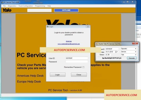 Yale PC Service Tool 488 2016Full Instruction4 1