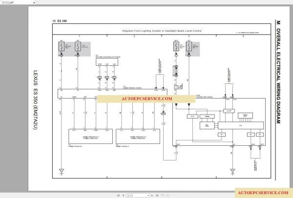 LEXUS ES350 2016 2018 Electrical Wiring Diagram 3 1
