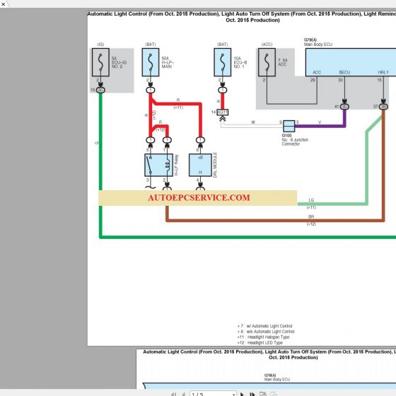 LEXUS ES350 20162018 Electrical Wiring Diagram