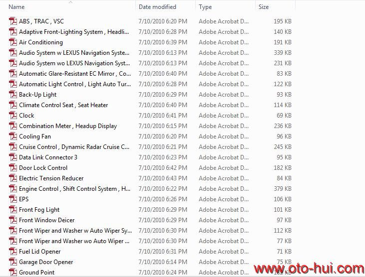 22 Oct 01 Lexus HS250H 2010 Wiring Diagram 1