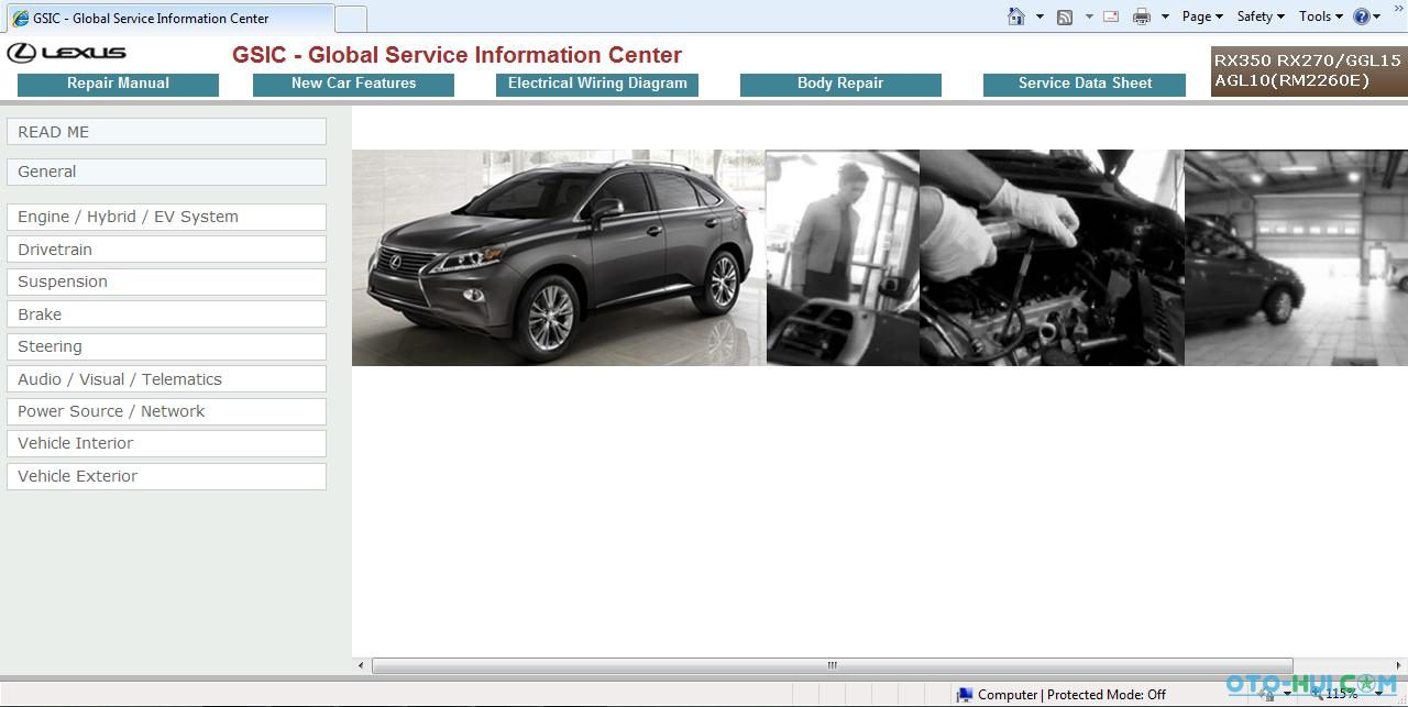 GSIC Lexus RX350 RX270 GGl15 AGL10 2008 2011Workshop Manual 1