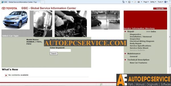 GSIC Toyota Avanza F651F652 2011 Workshop Manual 1