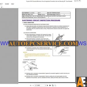 Toyota 2016 Tacoma Electronic Circuit Inspection Procedure Service Manual1