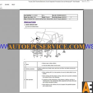 Toyota 2016 Tacoma Electronic Circuit Inspection Procedure Service Manual2