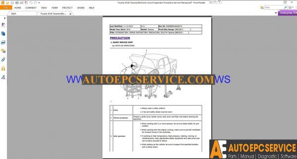 Toyota 2016 Tacoma Electronic Circuit Inspection Procedure Service Manual2