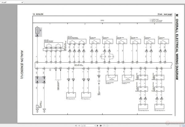 Toyota Avalon 2015 2018 Electrical Wiring Diagram 3