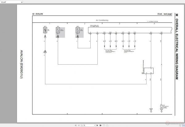 Toyota Avalon 2015 2018 Electrical Wiring Diagram 4