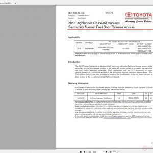 Toyota Highlander 35L 2016 Electrical Wiring Diagram 1