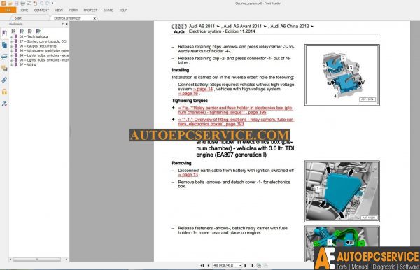Audi A6 Shop Manual 2012 20157