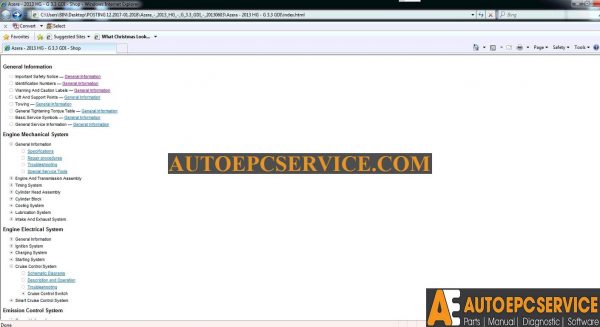 Azera G33 GDI Shop Manual 20131