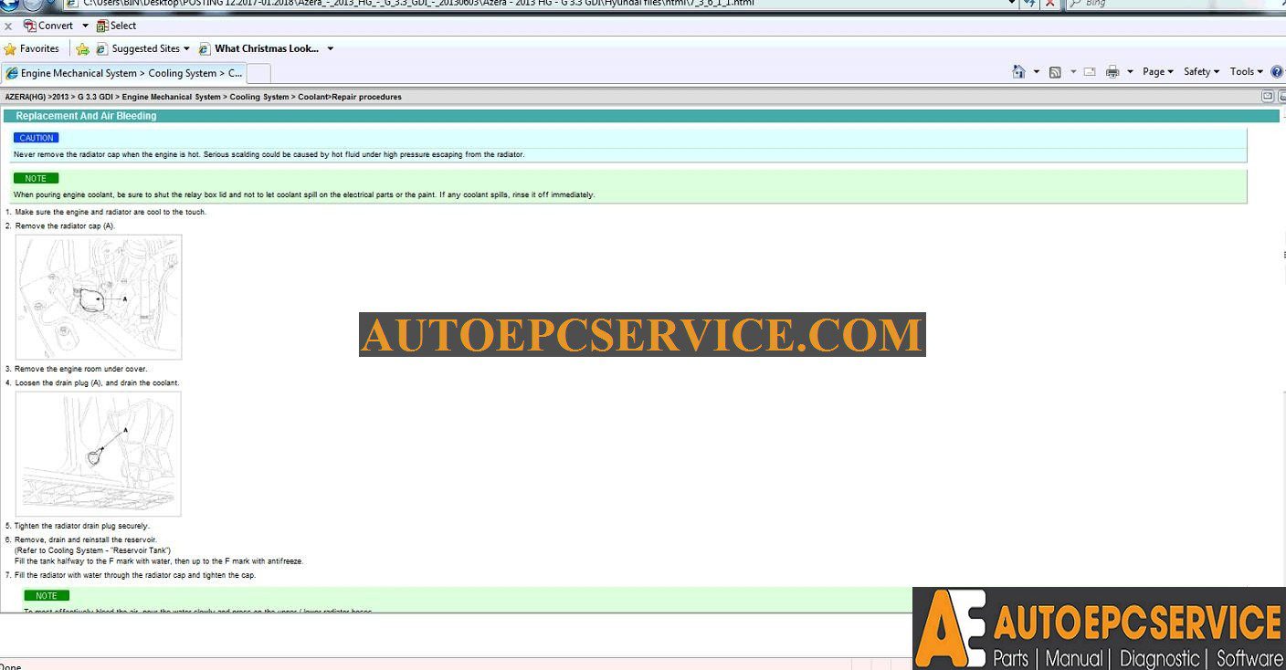 Azera G33 GDI Shop Manual 20135