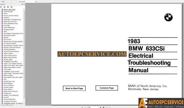 BMW E23 E24 E28 E32 E34 Electrical TroubleShooting Manuals 2