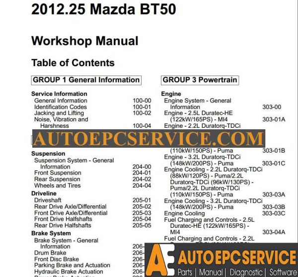 Ford BT50 Pro 2012 Service and Wiring Manual2